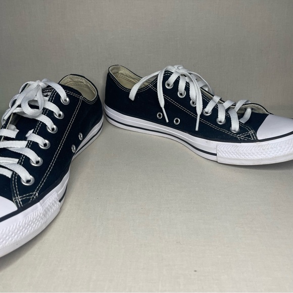 Converse All Star Low Top Black White Canvas Sneakers Men’s 8 Women’s 10 - Picture 5 of 11